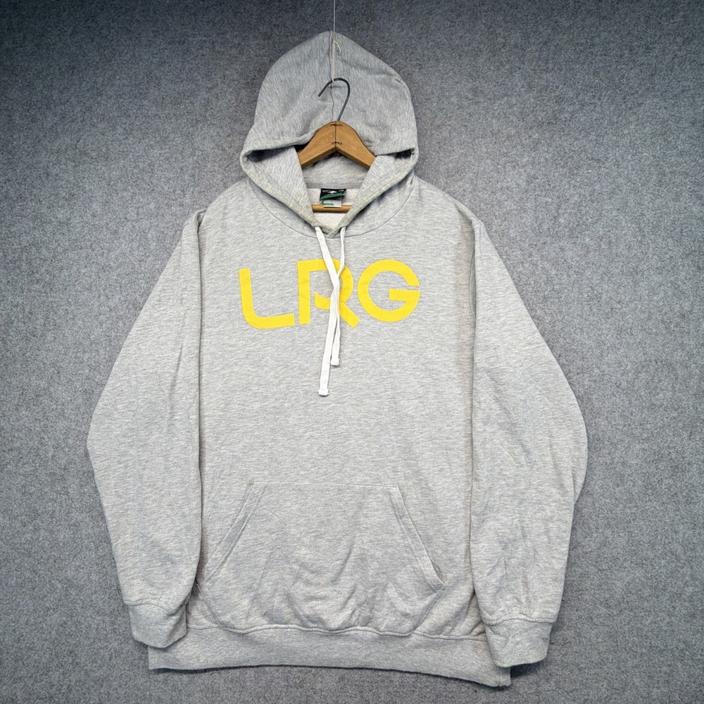 LRG Lifted Research Group Hoodie Sweatshirt Men's 2XL XXL Gray Y2K